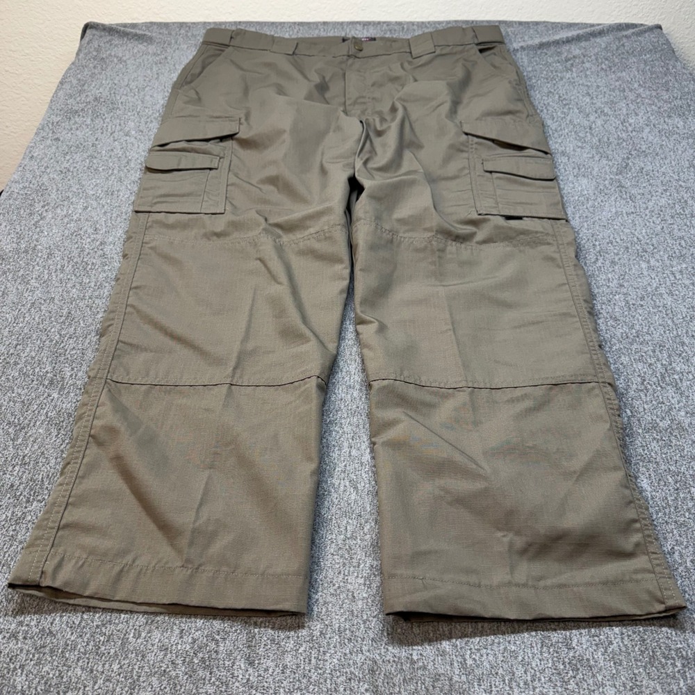 Tru-Spec Mens Tactical Cargo Pants 42x30 Olive Green Ripstop Utility Work Pants
